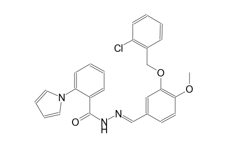 N'-((E)-{3-[(2-chlorobenzyl)oxy]-4-methoxyphenyl}methylidene)-2-(1H-pyrrol-1-yl)benzohydrazide