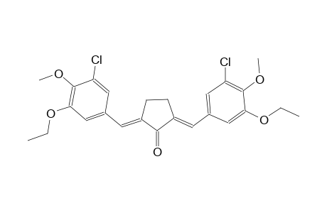 (2E,5E)-2,5-bis(3-chloro-5-ethoxy-4-methoxybenzylidene)cyclopentanone