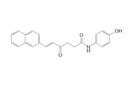 (E)-6-Naphthalen-2-yl-4-oxohex-5-enoic acid (4-hydroxyphenyl)-amide