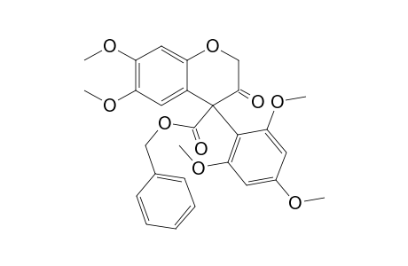 4-Benzyloxycarbonyl-6,7-dimethoxy-4-(2,4,6-trimethoxyphenyl)-2H-1-benzopyran-3(4H)-one