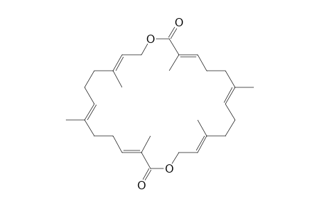FL2 [5,9,13,18,22,26-Hexamethyl-2,15-dioxacyclohexaeicosa-4,8,12,17,21,25-hexaen-1,14-dione]
