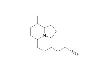 8-Methyl-5-(6'-heptyn-1'-yl)-indolizidine