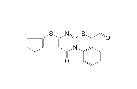 2-[(2-oxopropyl)sulfanyl]-3-phenyl-3,5,6,7-tetrahydro-4H-cyclopenta[4,5]thieno[2,3-d]pyrimidin-4-one