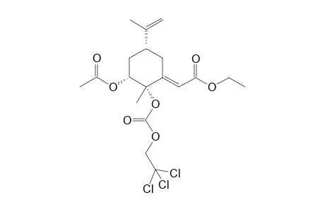 [2S-(1E,2.alpha.,3.alpha.,5.alpha.)]-[3-(acetyloxy)-2-[[(2,2,2-trichloroethoxy)carbonyl]oxy]-2-methyl-5-(1-methylethenyl)cyclohexalidene]acetic acid ethyl ester