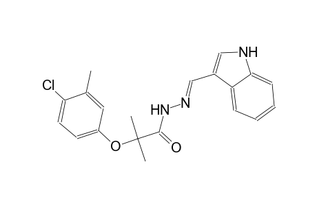 2-(4-chloro-3-methylphenoxy)-N'-[(E)-1H-indol-3-ylmethylidene]-2-methylpropanohydrazide