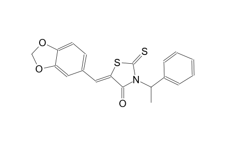 4-thiazolidinone, 5-(1,3-benzodioxol-5-ylmethylene)-3-(1-phenylethyl)-2-thioxo-, (5Z)-