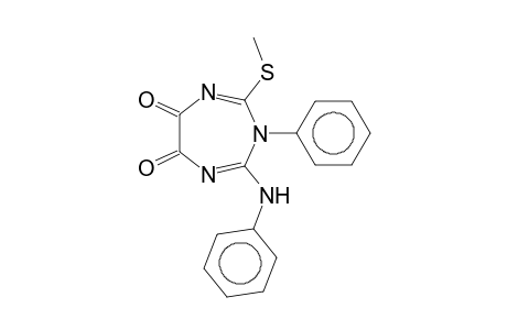 2-Anilino-4-(methylthio)-3-phenyl-1,3,5-triazepine-6,7-dione