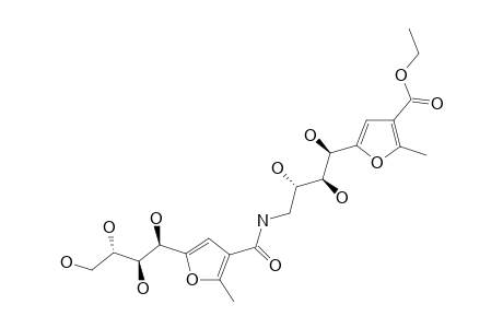 3-ETHOXYCARBONYL-2-METHYL-5-[4'-DEOXY-4'-[2-METHYL-5-(D-ARABINO-TETRITOL-1'-YL)-3-FURAMIDE]-D-ARABINO-TETRITOL-1'-YL]-FURAN
