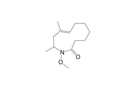 (E)-1-methoxy-9,11-dimethylazacycloundec-8-en-2-one