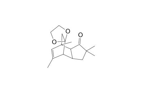 1',4',4',11'-Tetramethylspiro[1,3-dioxolane-2,8'-endo-tricyclo[5.2.2.0(2,6)]undec-10'-en]-3'-one