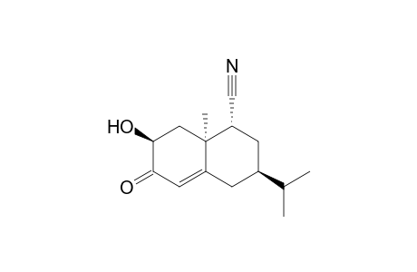 (7S)-Hydroxy-(3R)-isopropyl-(8aS)-methyl-6-oxo-1,2,3,4,6,7,8,8a-octahydronaphthalene-(1R)-carbonitrile