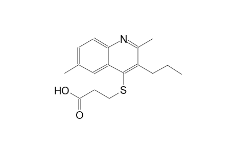 propanoic acid, 3-[(2,6-dimethyl-3-propyl-4-quinolinyl)thio]-