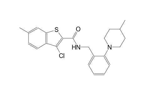 3-chloro-6-methyl-N-[2-(4-methyl-1-piperidinyl)benzyl]-1-benzothiophene-2-carboxamide