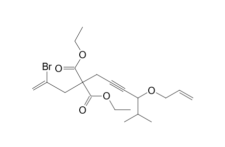 Diethyl 2-bromo-8-allyloxy-9-methyldec-1-ene-6-yne-4,4-dicarboxylate