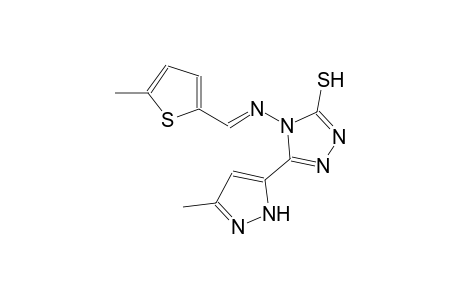 5-(3-methyl-1H-pyrazol-5-yl)-4-{[(E)-(5-methyl-2-thienyl)methylidene]amino}-4H-1,2,4-triazole-3-thiol