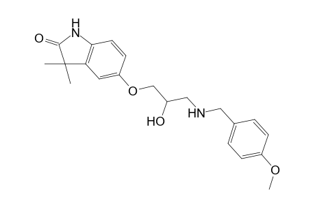 5-[2-hydroxy-3-(p-anisylamino)propoxy]-3,3-dimethyl-oxindole
