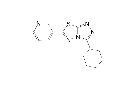 [1,2,4]triazolo[3,4-b][1,3,4]thiadiazole, 3-cyclohexyl-6-(3-pyridinyl)-