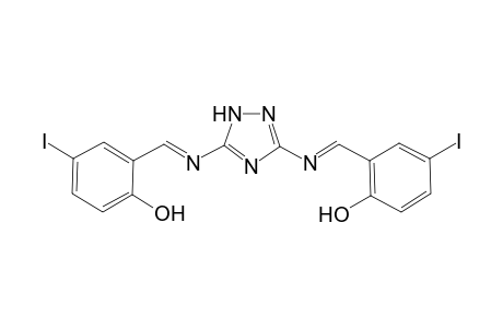 2,2'-{1H-1,2,4-Triazole-3,5-diylbis[nitrilo(E)methylylidene]}bis(4-iodophenol)