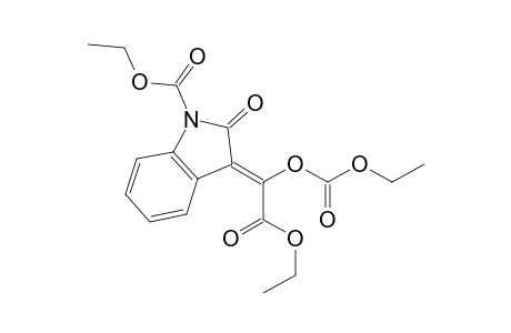 (Z)-3-(Ethoxycarbonylethoxycarbonyloxymethylene)-2-oxo-2,3-dihydro-indole-1-carboxylic acid ethyl ester