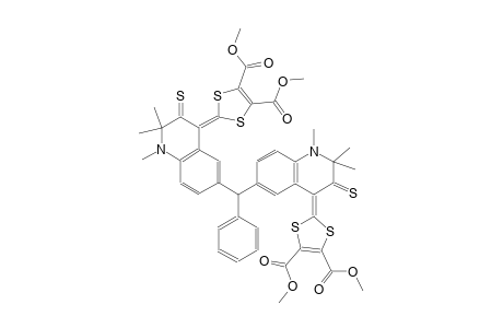 dimethyl 2-(6-[{4-[4,5-bis(methoxycarbonyl)-1,3-dithiol-2-ylidene]-1,2,2-trimethyl-3-thioxo-1,2,3,4-tetrahydro-6-quinolinyl}(phenyl)methyl]-1,2,2-trimethyl-3-thioxo-2,3-dihydro-4(1H)-quinolinylidene)-1,3-dithiole-4,5-dicarboxylate