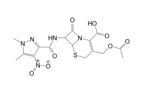 3-[(acetyloxy)methyl]-7-{[(1,5-dimethyl-4-nitro-1H-pyrazol-3-yl)carbonyl]amino}-8-oxo-5-thia-1-azabicyclo[4.2.0]oct-2-ene-2-carboxylic acid