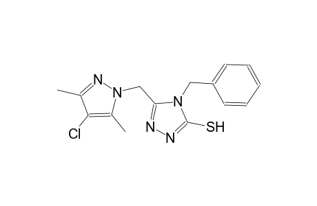4-benzyl-5-[(4-chloro-3,5-dimethyl-1H-pyrazol-1-yl)methyl]-4H-1,2,4-triazole-3-thiol