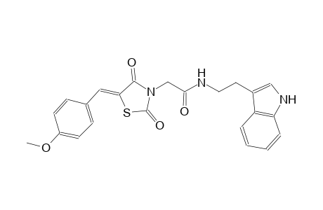 N-[2-(1H-indol-3-yl)ethyl]-2-[(5Z)-5-(4-methoxybenzylidene)-2,4-dioxo-1,3-thiazolidin-3-yl]acetamide