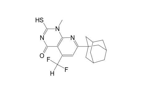 pyrido[2,3-d]pyrimidin-4(1H)-one, 5-(difluoromethyl)-2-mercapto-1-methyl-7-tricyclo[3.3.1.1~3,7~]dec-1-yl-