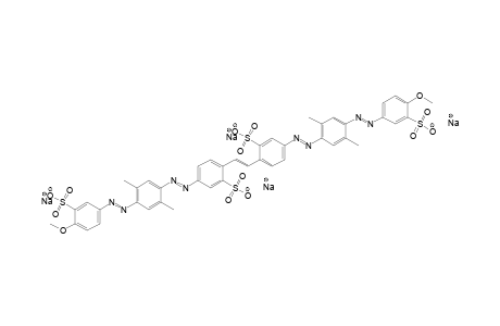 Tetrasodium 2-methoxy-5-({4-[(4-{2-[4-({4-[(4-methoxy-3-sulfonatophenyl)diazenyl]-2,5-dimethylphenyl}diazenyl)-2-sulfonatophenyl]vinyl}-3-sulfonatophenyl)diazenyl]-2,5-dimethylphenyl}diazenyl)benzenesulfonate