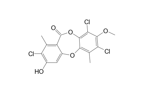 11H-Dibenzo[b,e][1,4]dioxepin-11-one, 2,7,9-trichloro-3-hydroxy-8-methoxy-1,6-dimethyl-