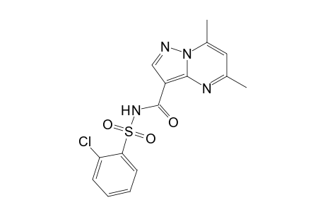 Pyrazolo[1,5-a]pyrimidine-3-carboxamide, N-[(2-chlorophenyl)sulfonyl]-5,7-dimethyl-
