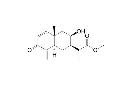 Methyl 2-[(2R*,3R*,4aS*,8aR*)-1,2,3,4,4a,7,8,8a-Octahydro-3-hydroxy-4a-methyl-8-methylidene-7-oxonaphthalen-2-yl]prop-2-enoate