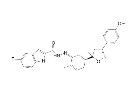 1H-Indole-2-carboxylic acid, 5-fluoro-, N'-[5-[4,5-dihydro-3-(4-methoxyphenyl)-5-methyl-5-isoxazolyl]-2-methyl-2-cyclohexenyliden]hydrazide