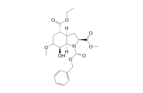 (rac)-1-Benzyl 4-ethyl 2-methyl (2S,3aR,4S,7R,7aR)-7-hydroxy-6-methoxyoctahydro-1H-indole-1,2,4-tricarboxylate