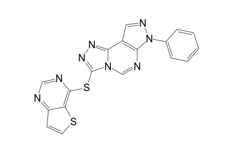 4-(7-Phenyl-7H-pyrazolo[4,3-e][1,2,4]triazolo[4,3-c]pyrimidin-3-ylthio)thieno[3,2-d]pyrimidine