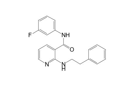 N-(3-fluorophenyl)-2-[(2-phenylethyl)amino]nicotinamide