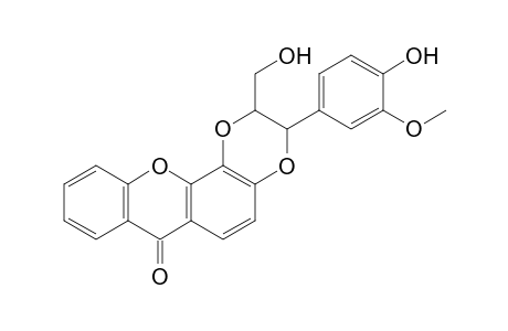 2,3-Dihydro-3-(4'-hydroxy-3'-methoxyphenyl)-2-(hydroxymethyl)-7H-1,4-dioxino[2,3-c]xanthen-7-one