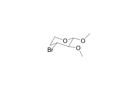 .alpha.-dl-Threo-pentopyranoside, methyl 3-bromo-3,4-dideoxy-2-o-methyl-