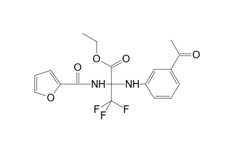 Propanoic acid, 2-[(3-acetylphenyl)amino]-3,3,3-trifluoro-2-[(2-furanylcarbonyl)amino]-, ethyl ester