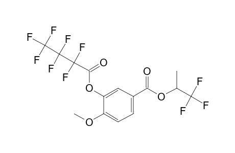 3-Hydroxy-4-methoxybenzoic acid, o-heptafluorobutyryl-, 1,1,1-trifluoro-2-propyl ester