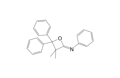 Aniline, N-(3,3-dimethyl-4,4-diphenyl-2-oxetanylidene)-