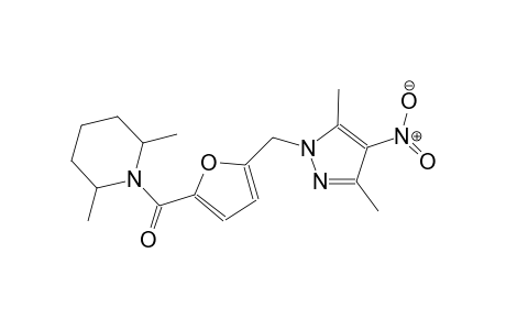 1-{5-[(3,5-dimethyl-4-nitro-1H-pyrazol-1-yl)methyl]-2-furoyl}-2,6-dimethylpiperidine