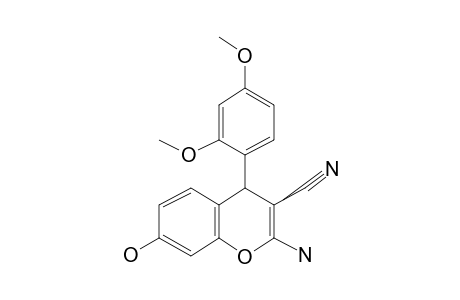 2-Amino-4-(2,4-dimethoxyphenyl)-7-hydroxy-4H-chromene-3-carbonitrile