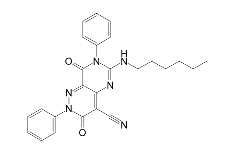 4-Cyano-6-(n-hexylamino)-2,7-diphenyl-pyrimido[5,4-c]pyridazine-3,8-dione