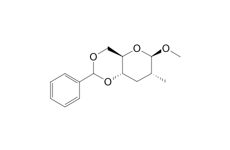 Methyl 4,6-O-Benzylidene-2,3-dideoxy-2-C-methyl-.alpha.-D-glydero-.alpha.-D-arabino-hexo pyranoside