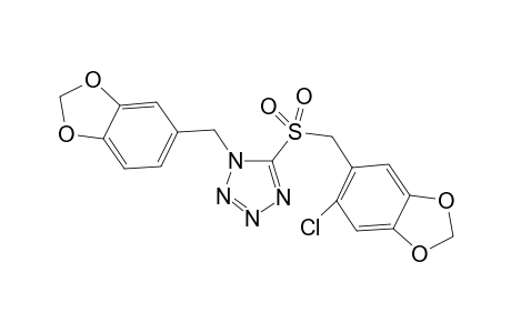 1-(2H-1,3-benzodioxol-5-ylmethyl)-5-{[(6-chloro-2H-1,3-benzodioxol-5-yl)methane]sulfonyl}-1H-1,2,3,4-tetrazole