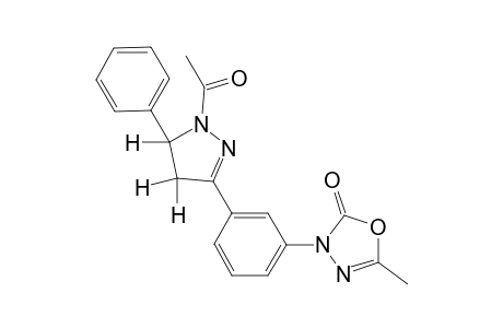 3-[3'-(4'',5''-Dihydro-1"-acetyl-5"-phenyl-1H-pyrazol-3"-yl)phenyl]-5-methyl-1,3,4-oxadiazol-2(3H)-one