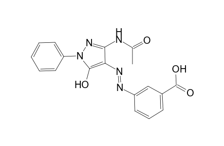 3-[(3-Acetamido-5-hydroxy-1-phenyl-1H-pyrazol-4-yl)diazenyl]benzoic acid