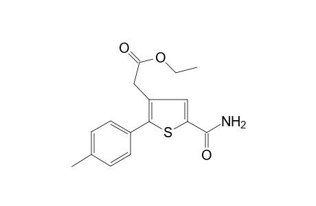 Acetic acid, 2-[5-aminocarbonyl-2-(4-tolyl)thien-3-yl-, ethyl ester-