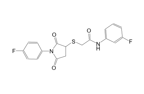 N-(3-fluorophenyl)-2-{[1-(4-fluorophenyl)-2,5-dioxo-3-pyrrolidinyl]sulfanyl}acetamide